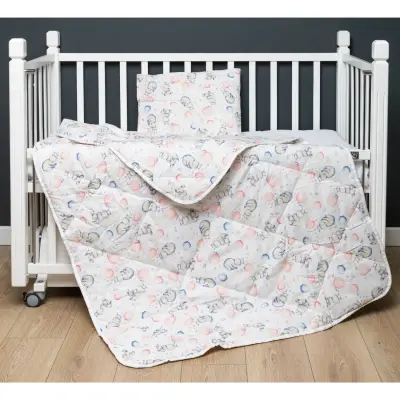 Kidboo Bebek Nevresim Seti Balon 3 Parça Çantalı 100X150