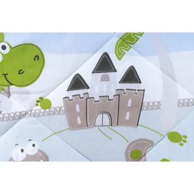 Kidboo Bebek Nevresim Seti Dino 3 Parça Çantalı 100X150 - 4