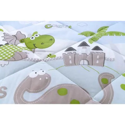 Kidboo Bebek Nevresim Seti Dino 3 Parça Çantalı 100X150 - 6