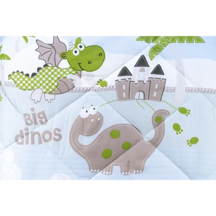 Kidboo Bebek Nevresim Seti Dino 3 Parça Çantalı 100X150 - 3