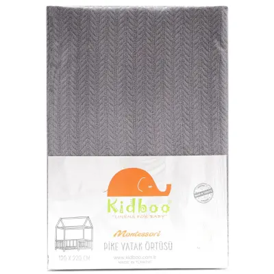 Kidboo Montesöri Pike Yatak Örtüsü Gri 120X220Cm