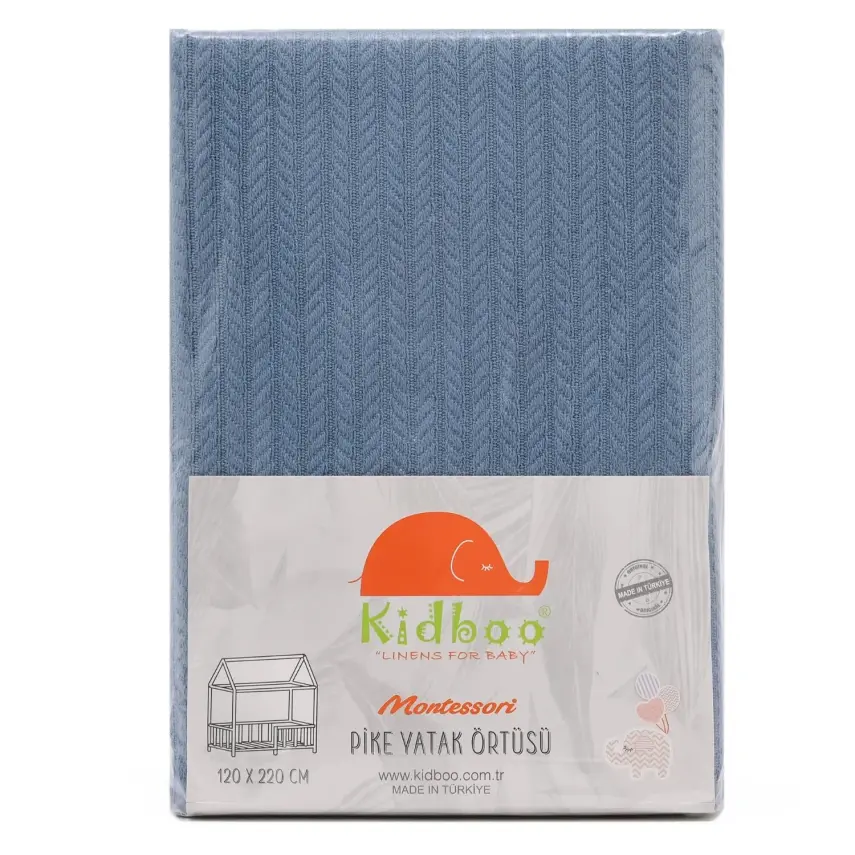Kidboo Montesöri Pike Yatak Örtüsü İndigo 120X220Cm - 1