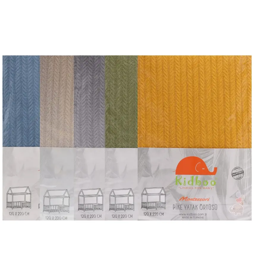 Kidboo Montesöri Pike Yatak Örtüsü İndigo 120X220Cm - 3