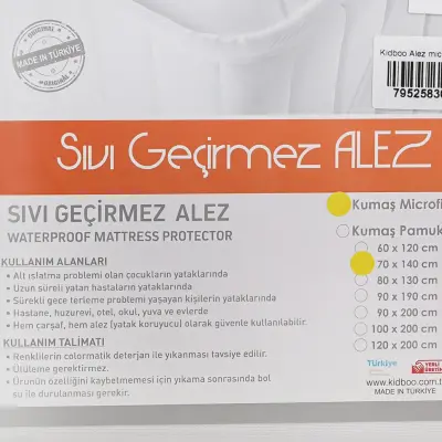 Kidboo Su Geçirmez Kaydırmaz Alez Micro 70X140 - 2