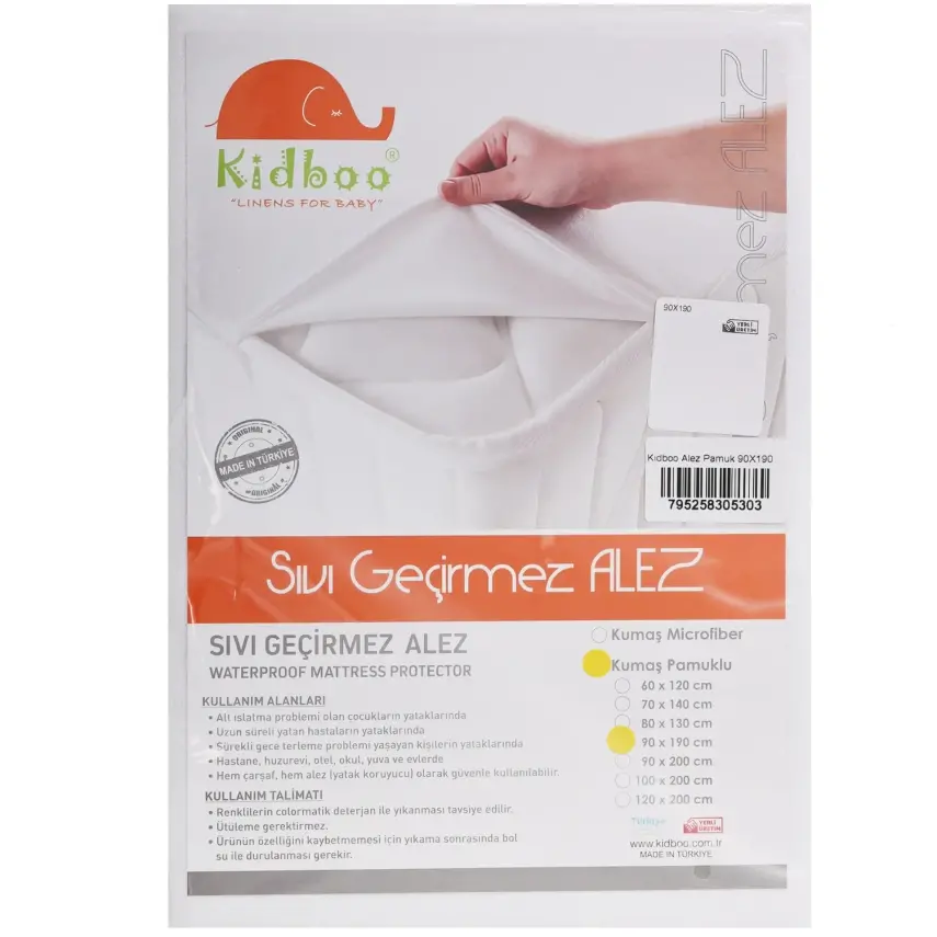 Kidboo Su Geçirmez Kaydırmaz Alez Pamuk 90X190 - 1
