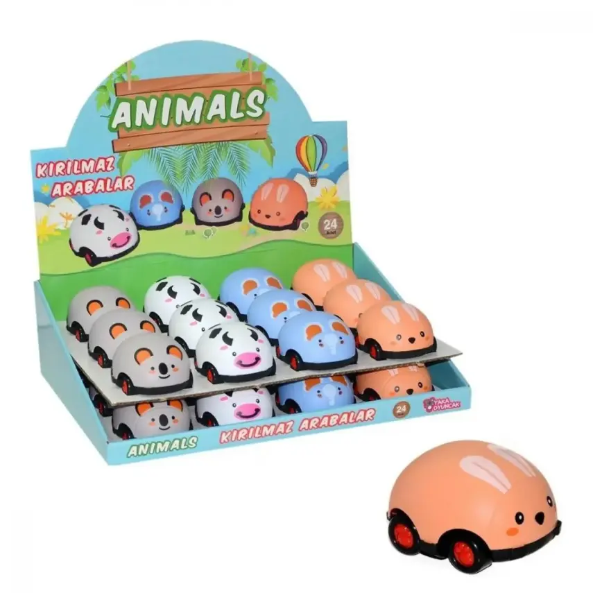 Kırılmaz Hayvan Figürlü Araba - 1