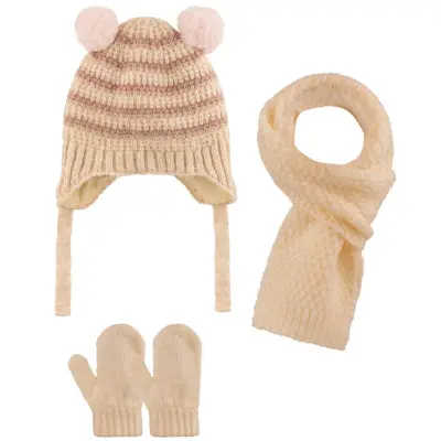 Kitti Eldiven Atkı Bere Takım 0-18 Ay Açık Bej  