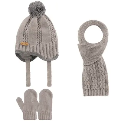 Kitti Eldiven Atkı Bere Takım 0-18 Ay Gri  