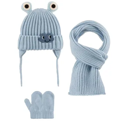 Kitti Eldiven Atkı Bere Takım 0-18 Ay Mavi 