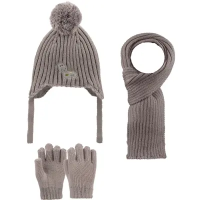 Kitti Eldiven Atkı Bere Takım 1-4 Yaş Gri 