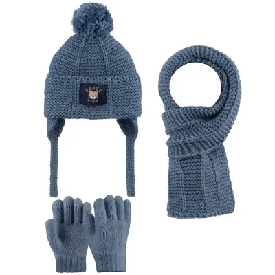 Kitti Eldiven Atkı Bere Takım 1-4 Yaş İndigo 