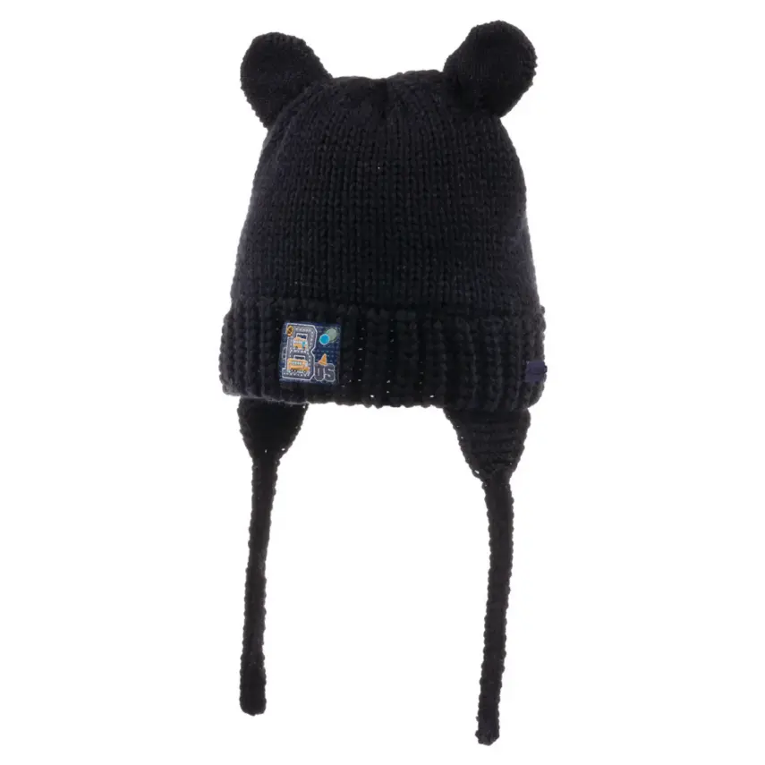 Kitti Erkek Bebek Bere Kulaklı Lacivert - 1