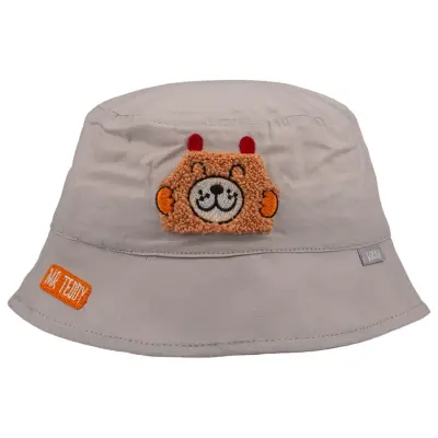 Kitti Erkek Bebek Fötr Şapka 1-3 Yaş  Açık Gri 