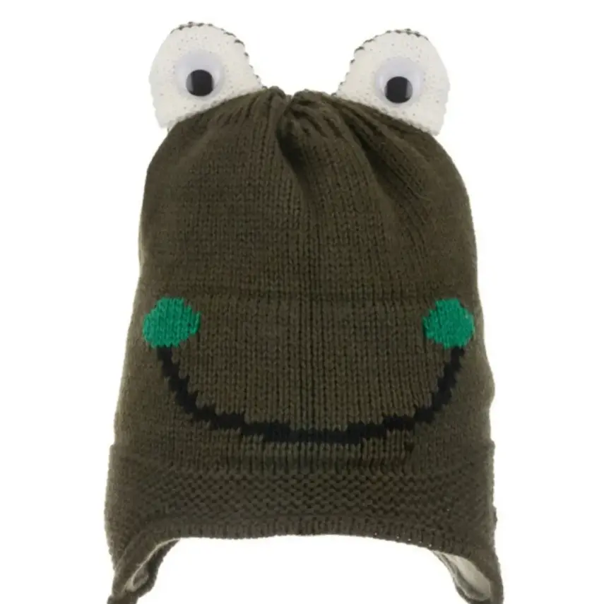 Kitti Erkek Bebek Kulaklı Bere 1-4Yaş Haki  - 2