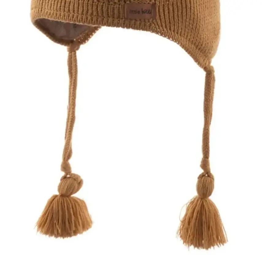 Kitti Erkek Bebek Kulaklı Bere Camel 1-4Yaş  - 3