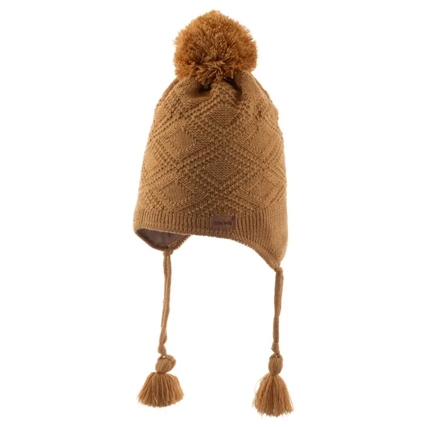 Kitti Erkek Bebek Kulaklı Bere Camel 1-4Yaş  - 2