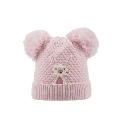 Kitti Kız Atkı Bere Eldiven Takım Açık Pembe - 2