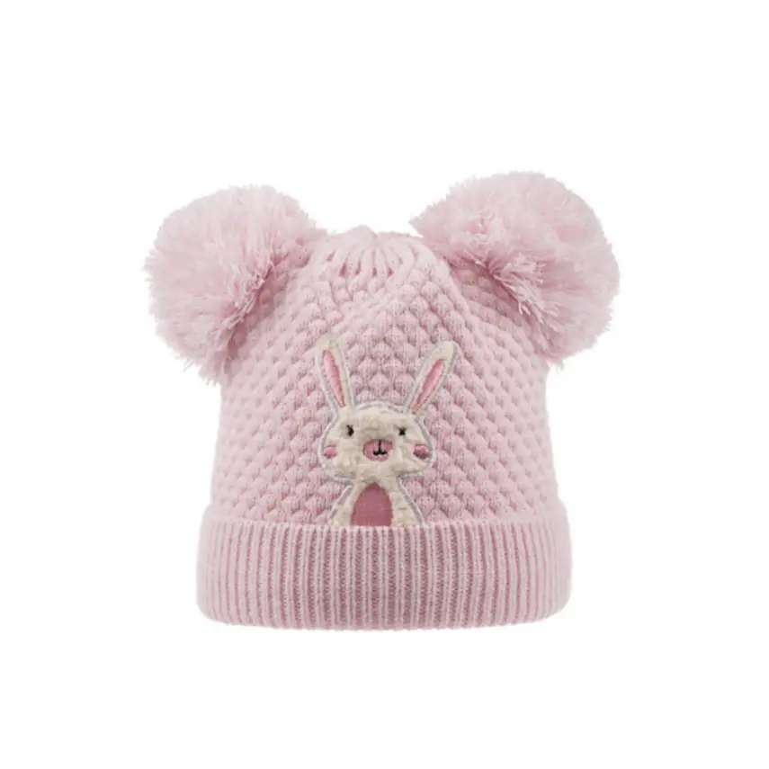 Kitti Kız Atkı Bere Eldiven Takım Açık Pembe - 2