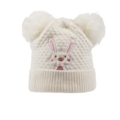 Kitti Kız Atkı Bere Eldiven Takım Krem - 2