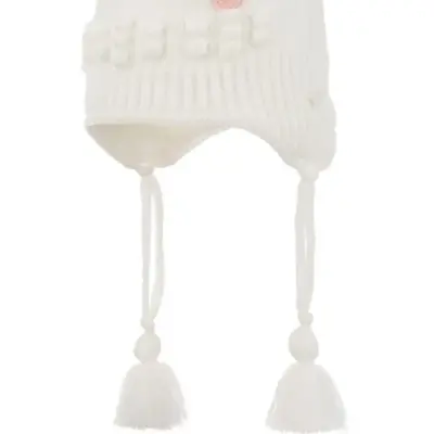 Kitti Kız Bebek Kulaklı Bere 1-4Yaş Krem  - 3