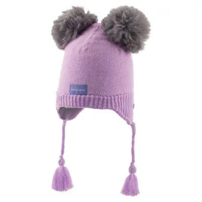 Kitti Kız Bebek Kulaklı Bere Açık Lila 1-4Yaş  - 3