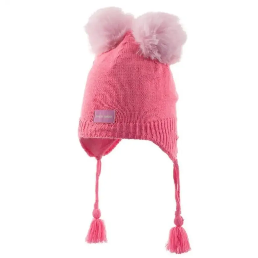 Kitti Kız Bebek Kulaklı Bere Açık Pembe 1-4Yaş  - 1