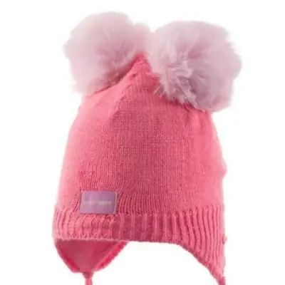 Kitti Kız Bebek Kulaklı Bere Açık Pembe 1-4Yaş  - 2