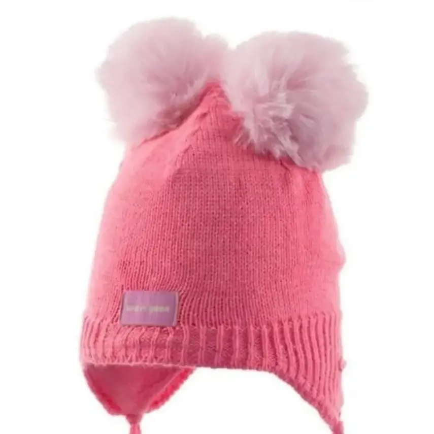 Kitti Kız Bebek Kulaklı Bere Açık Pembe 1-4Yaş  - 2