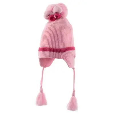 Kitti Kız Bebek Kulaklı Bere Açık Pembe 1-4Yaş  - 4