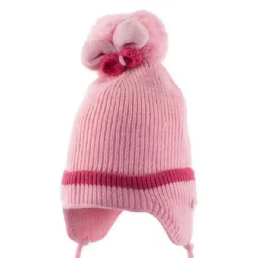 Kitti Kız Bebek Kulaklı Bere Açık Pembe 1-4Yaş  - 5