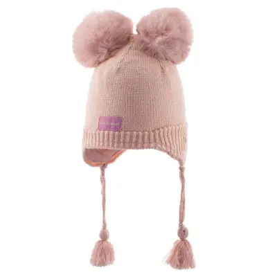 Kitti Kız Bere Kulaklı Pudra 1-4Yaş Asortili 