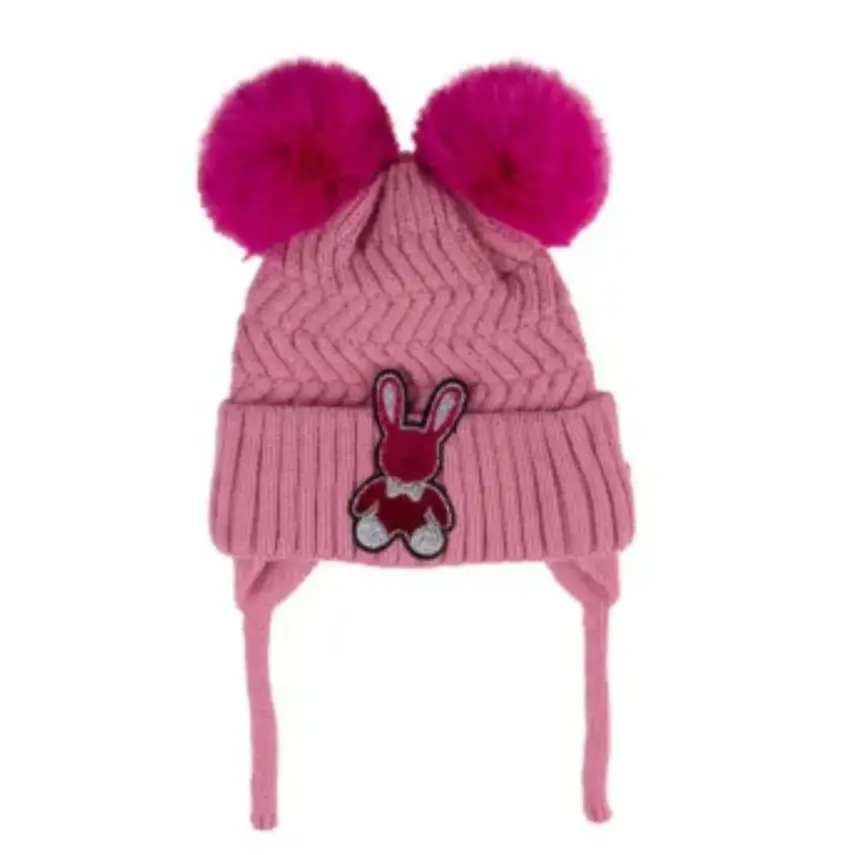 Kitti Kız Çocuk Eldiven Atkı Bere Takım 1-4Yaş Pembe - 2