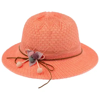 Kitti Merserize Kız Bebek Şapka 0-18 Ay Mercan 