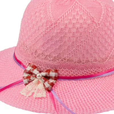 Kitti Merserize Kız Bebek Şapka 0-18 Ay Pembe - 2