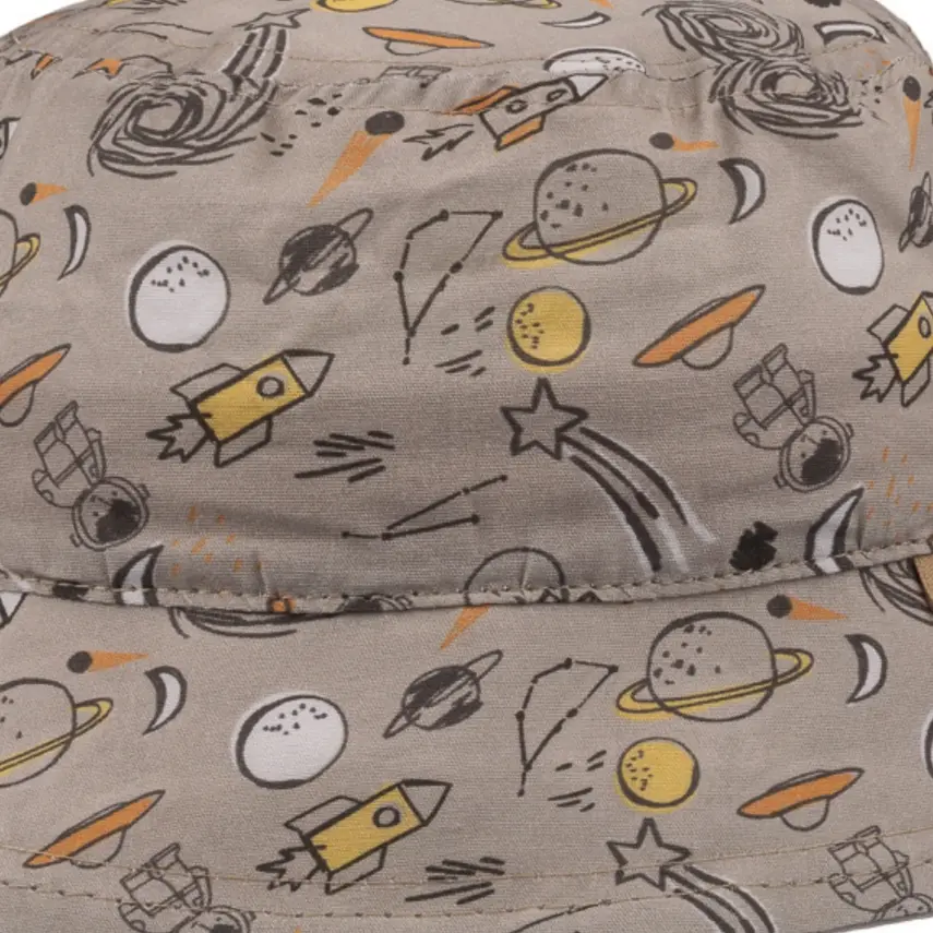 Kitti Uzay Baskılı Erkek Bebek Fötr Şapka 1-3Yaş Açık Bej - 2