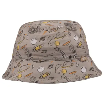 Kitti Uzay Baskılı Erkek Bebek Fötr Şapka 1-3Yaş Açık Bej 