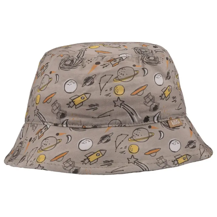 Kitti Uzay Baskılı Erkek Bebek Fötr Şapka 1-3Yaş Açık Bej - 1