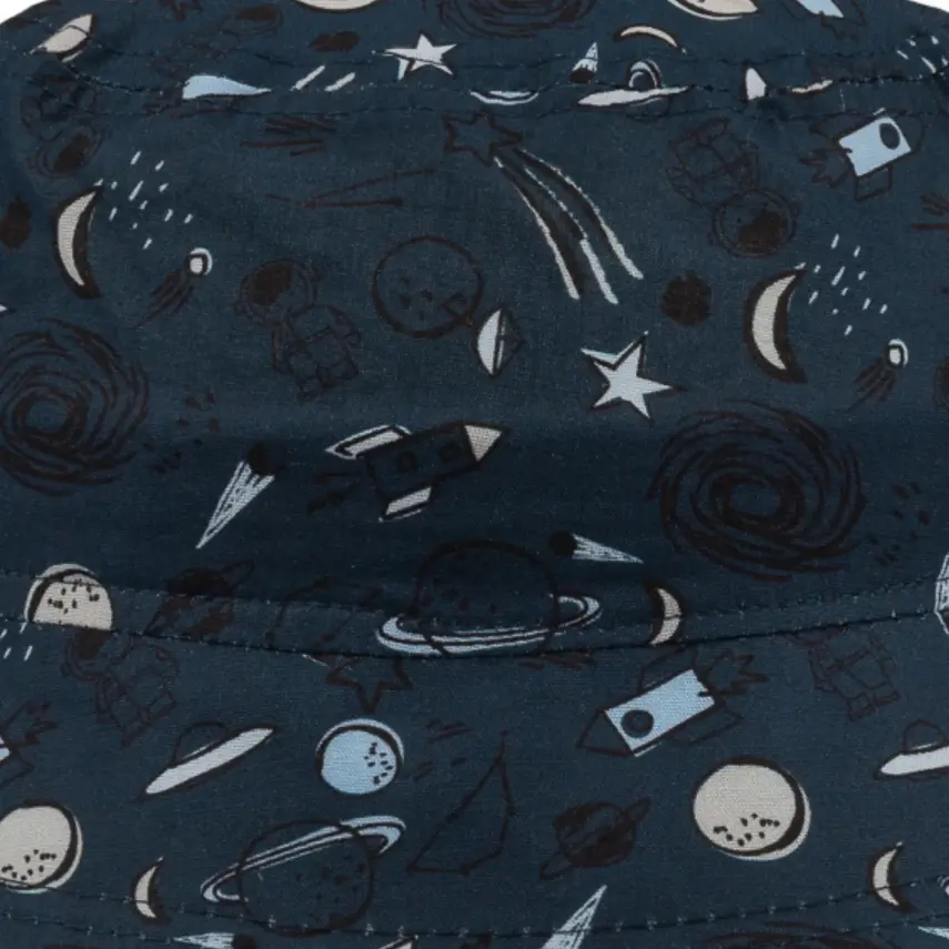 Kitti Uzay Baskılı Erkek Bebek Fötr Şapka 1-3Yaş Açık Petrol - 2