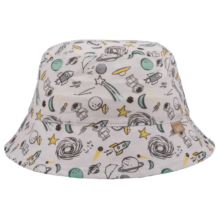 Kitti Uzay Baskılı Erkek Bebek Fötr Şapka 1-3Yaş Beyaz - 1