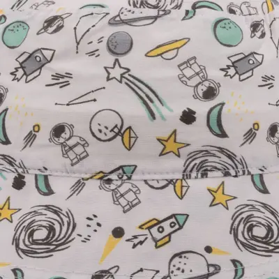 Kitti Uzay Baskılı Erkek Bebek Fötr Şapka 1-3Yaş Beyaz - 2