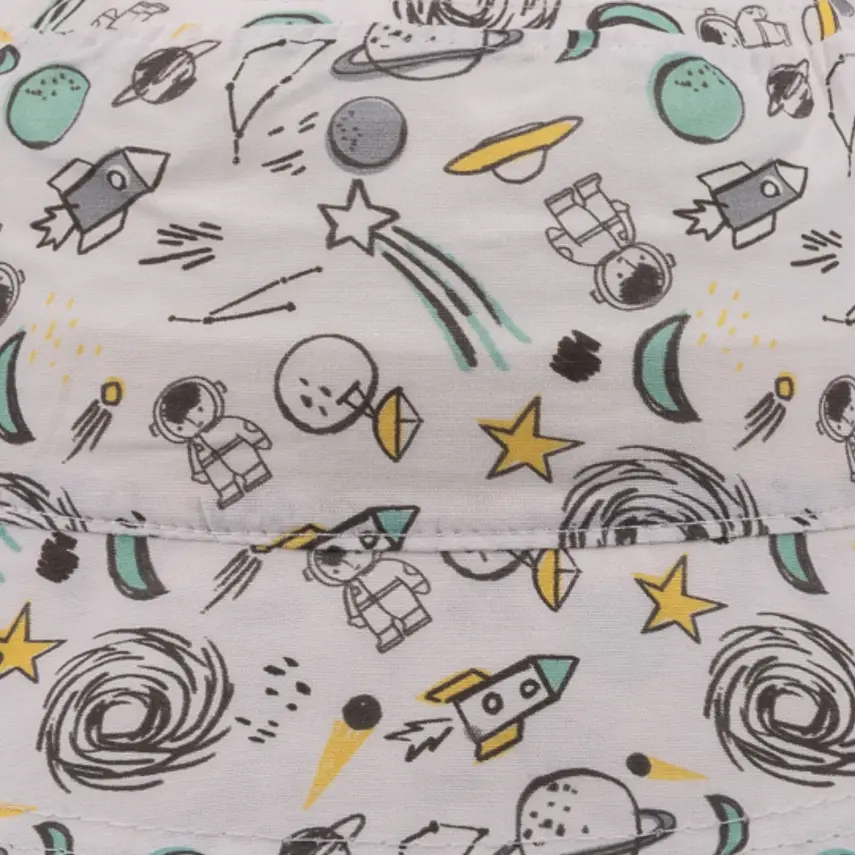 Kitti Uzay Baskılı Erkek Bebek Fötr Şapka 1-3Yaş Beyaz - 2