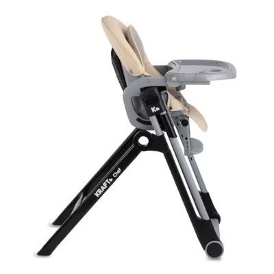 Kraft Chef Fonksiyonel Katlanabilir Çift Tepsili Mama Sandalyesi Beige - 7