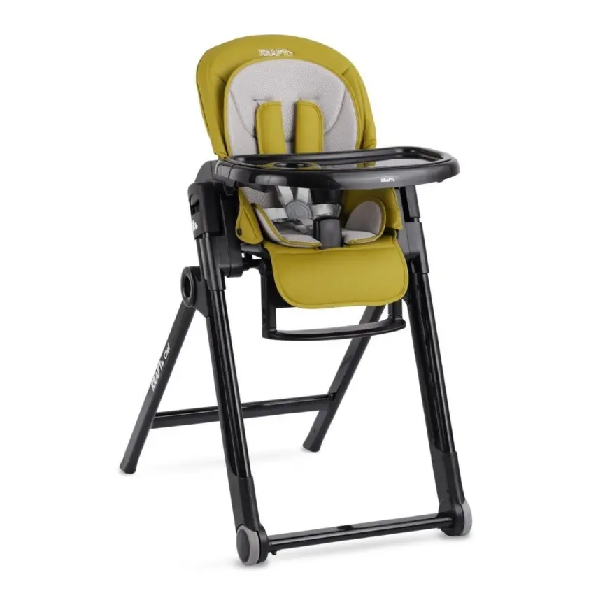 Kraft Chef Fonksiyonel Katlanabilir Çift Tepsili Mama Sandalyesi Green - 1