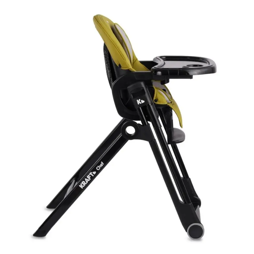 Kraft Chef Fonksiyonel Katlanabilir Çift Tepsili Mama Sandalyesi Green - 6