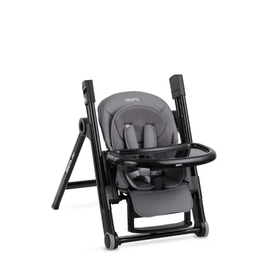 Kraft Chef Fonksiyonel Katlanabilir Çift Tepsili Mama Sandalyesi Grey - 4