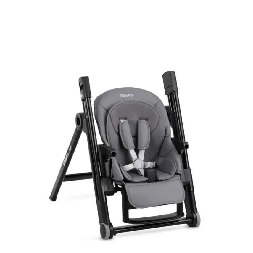 Kraft Chef Fonksiyonel Katlanabilir Çift Tepsili Mama Sandalyesi Grey - 6