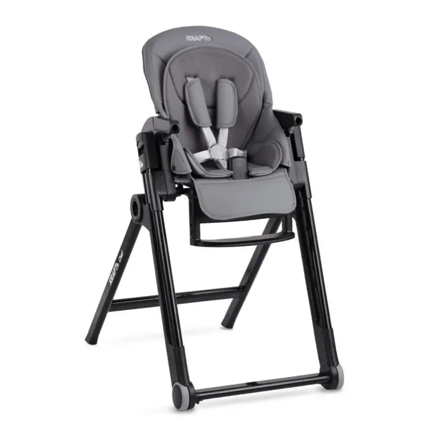 Kraft Chef Fonksiyonel Katlanabilir Çift Tepsili Mama Sandalyesi Grey - 3