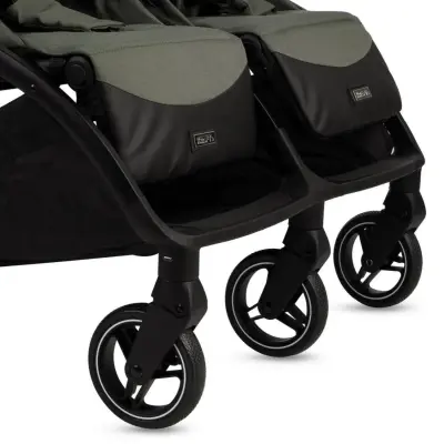 Kraft Duplo Tek Elle Katlanabilir İkiz Bebek Arabası Black - 16