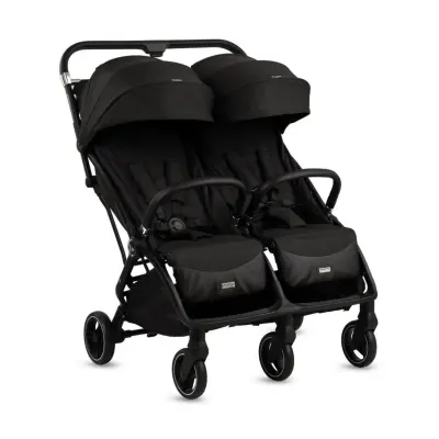 Kraft Duplo Tek Elle Katlanabilir İkiz Bebek Arabası Black