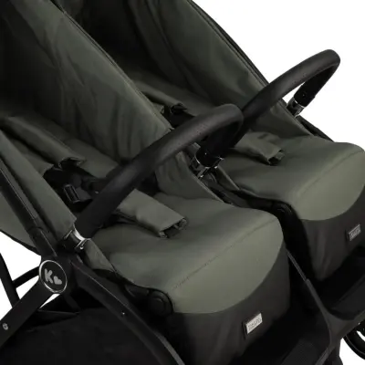 Kraft Duplo Tek Elle Katlanabilir İkiz Bebek Arabası Black - 15